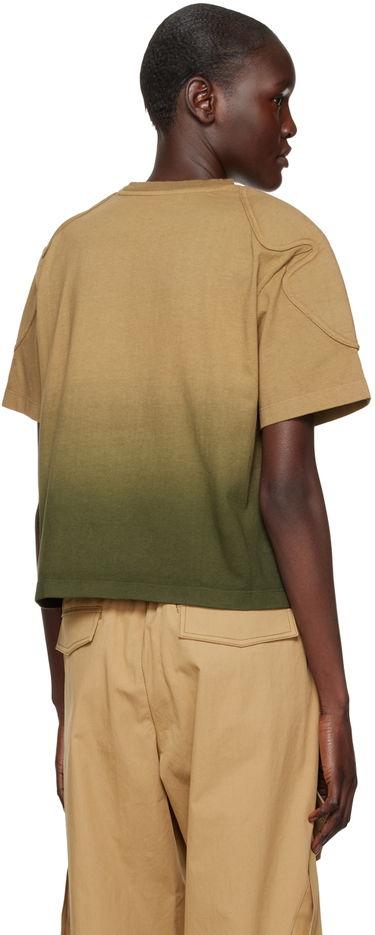 Crop top Dion Lee Sunfade Gradient Cropped T-Shirt Brun | C3090R23, 2