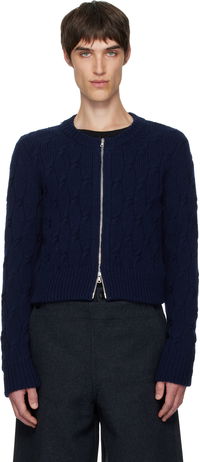 Dries Van Noten Cable-Knit Full-Zip Cardigan