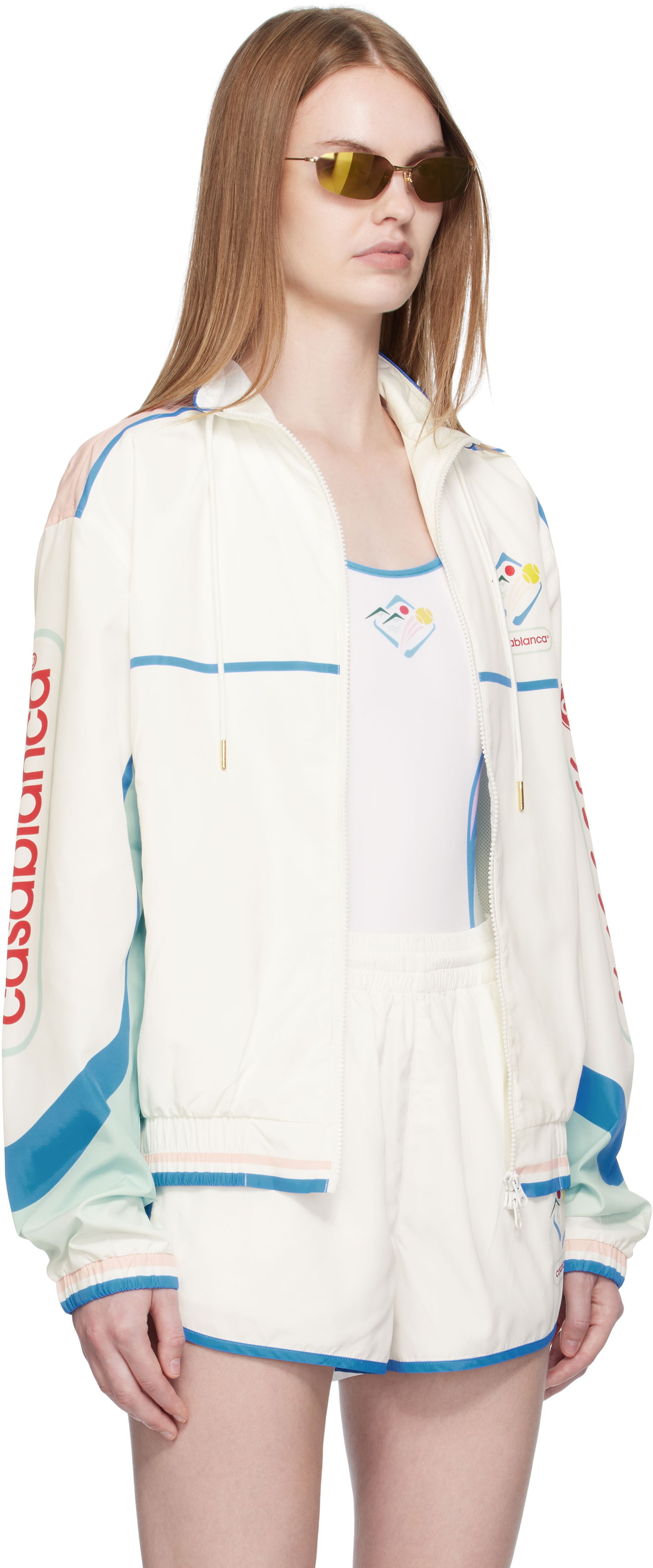 Vindjakke Casablanca Casablanca Casa Sportif Windbreaker Jacket Hvid | U-WPF25-JK-033-01, 1