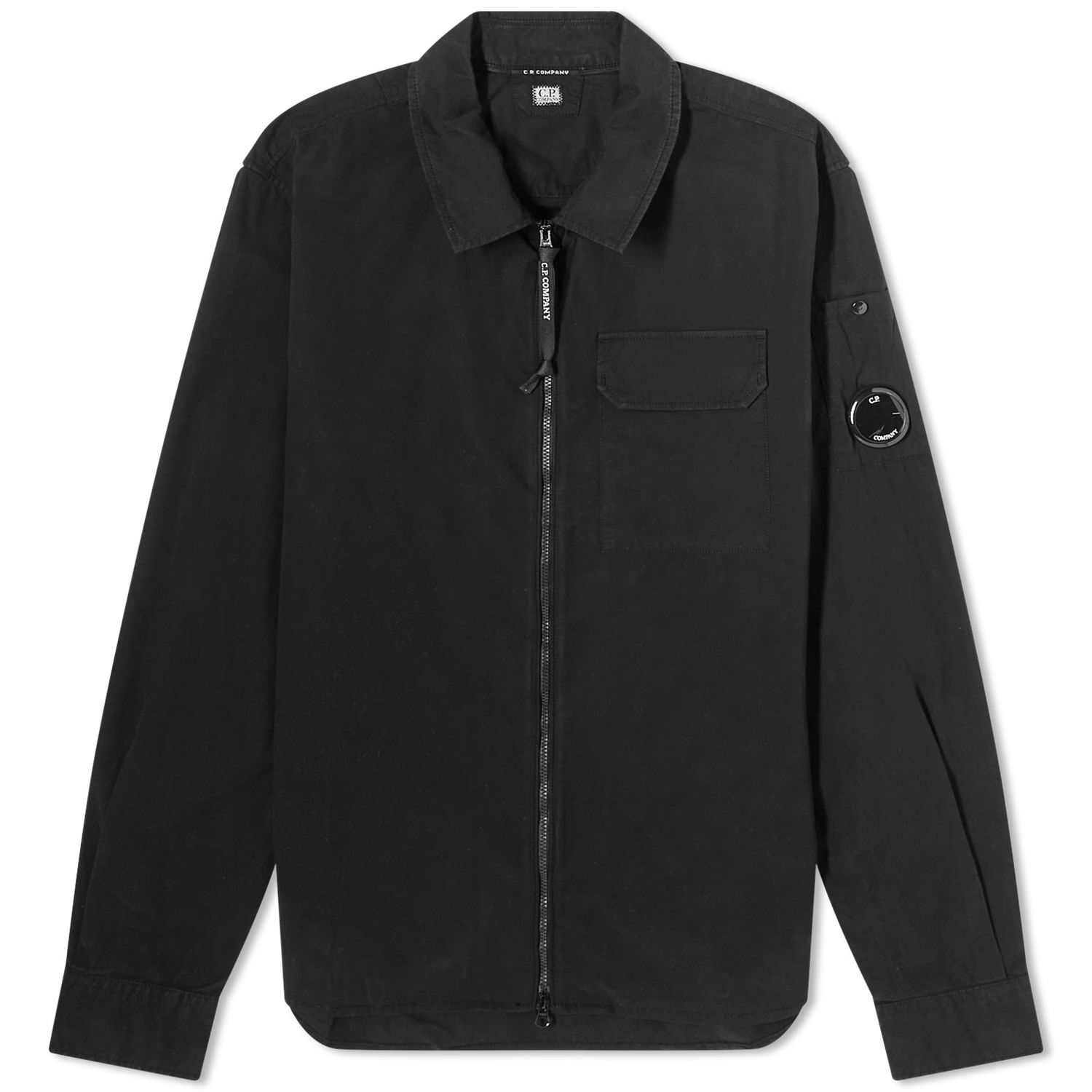 Skjorte C.P. Company Arm Lens Overshirt Sort | 15CMSH158A-002824G-999, 0