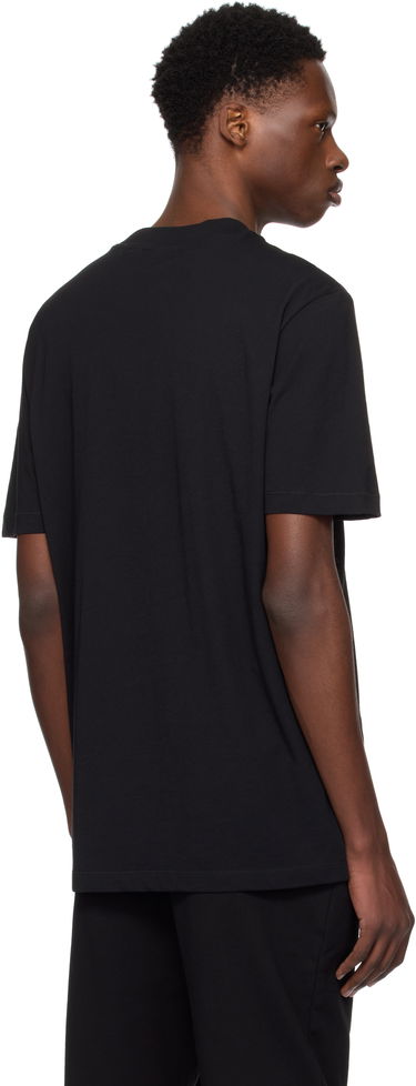 T-shirt BOSS Hugo Cotton Jersey Split Logo T-Shirt Sort | 50542784, 2
