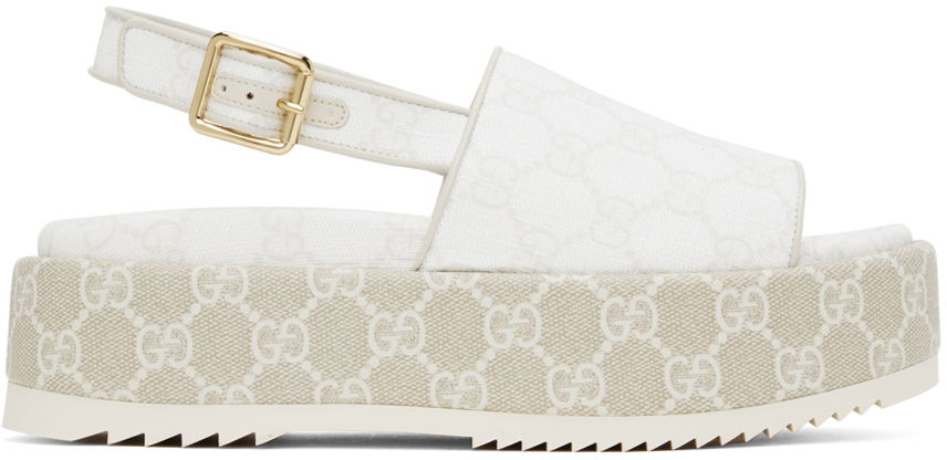 Sneakers og sko Gucci GG Platform Sandals "White" Hvid | 701153 96G60, 0