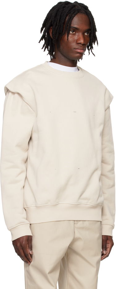 Sweatshirt HELIOT EMIL HELIOT EMIL Outline Logo Sweatshirt Beige | PRESS25_M_08_052_ST18_CO, 1
