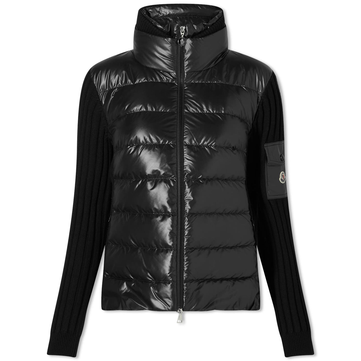 Sweater Moncler High Neck Padded Cardigan Sort | 9B000-M1131-24-999, 0