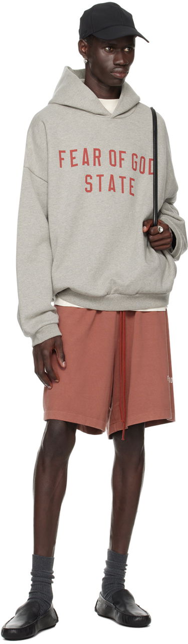 Sweatshirt Fear of God Designer Logo Hoodie Grå | 192BT246251F, 4