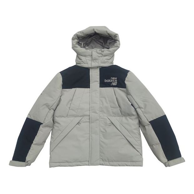 Parka New Balance Windproof Hooded Down Jacket Grå | AMJ24377-PAA