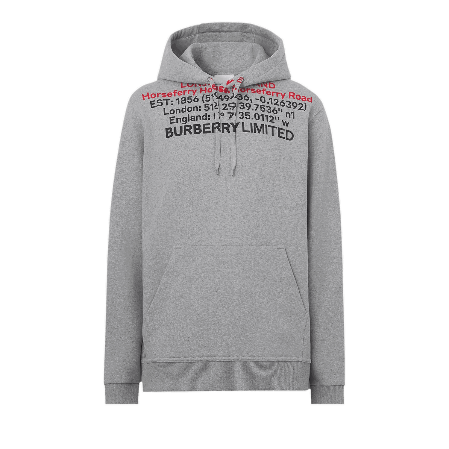 Sweatshirt Burberry Location Print Hoodie Grå | 8048283, 0