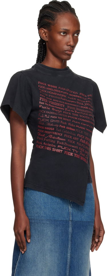T-shirt VETEMENTS Vetements 'Fuck' Shifted T-Shirt Sort | WH76TR690B, 1