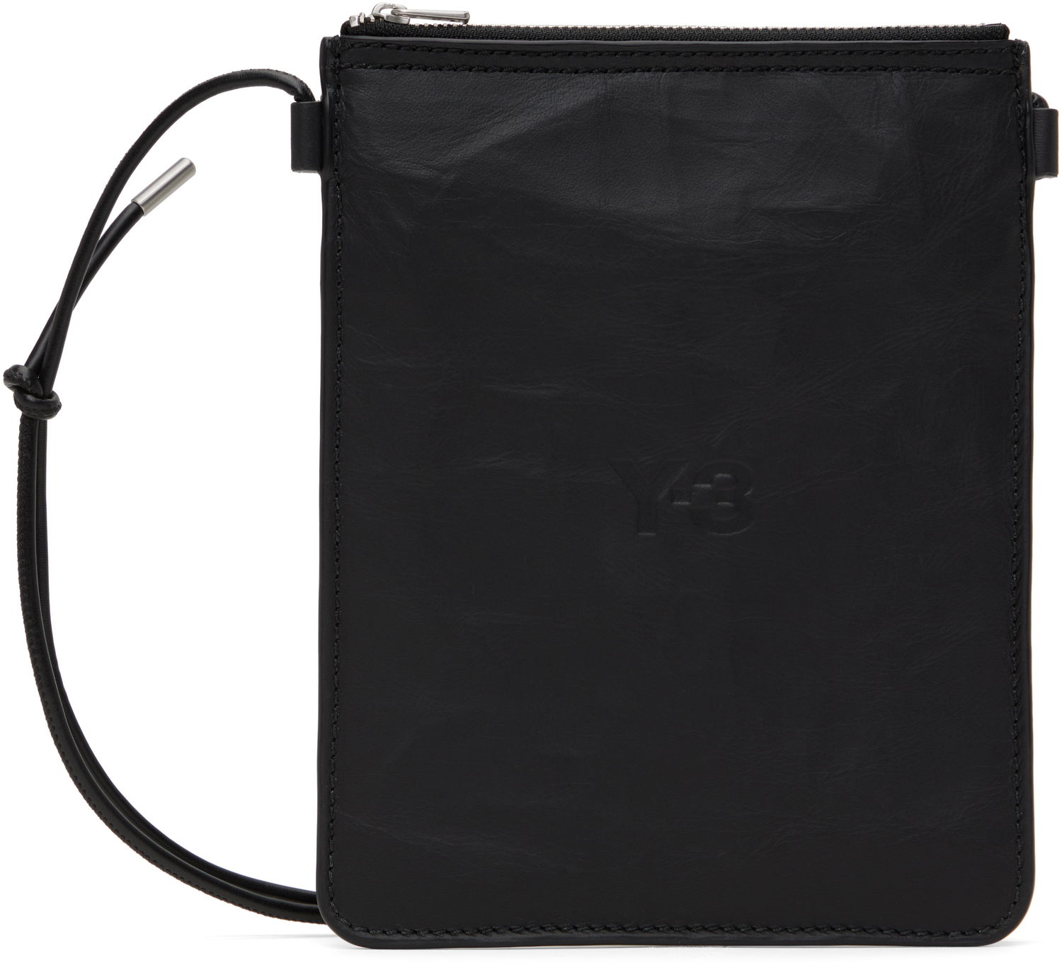 Skuldertaske Y-3 Y-3 Leather Crossbody Pouch Sort | JD2914, 0