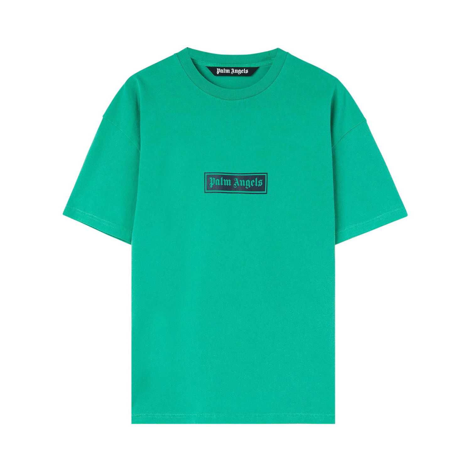 T-shirt Palm Angels Garmet Dyed Box Logo Tee Grøn | PMAA065F22JER0015501, 1