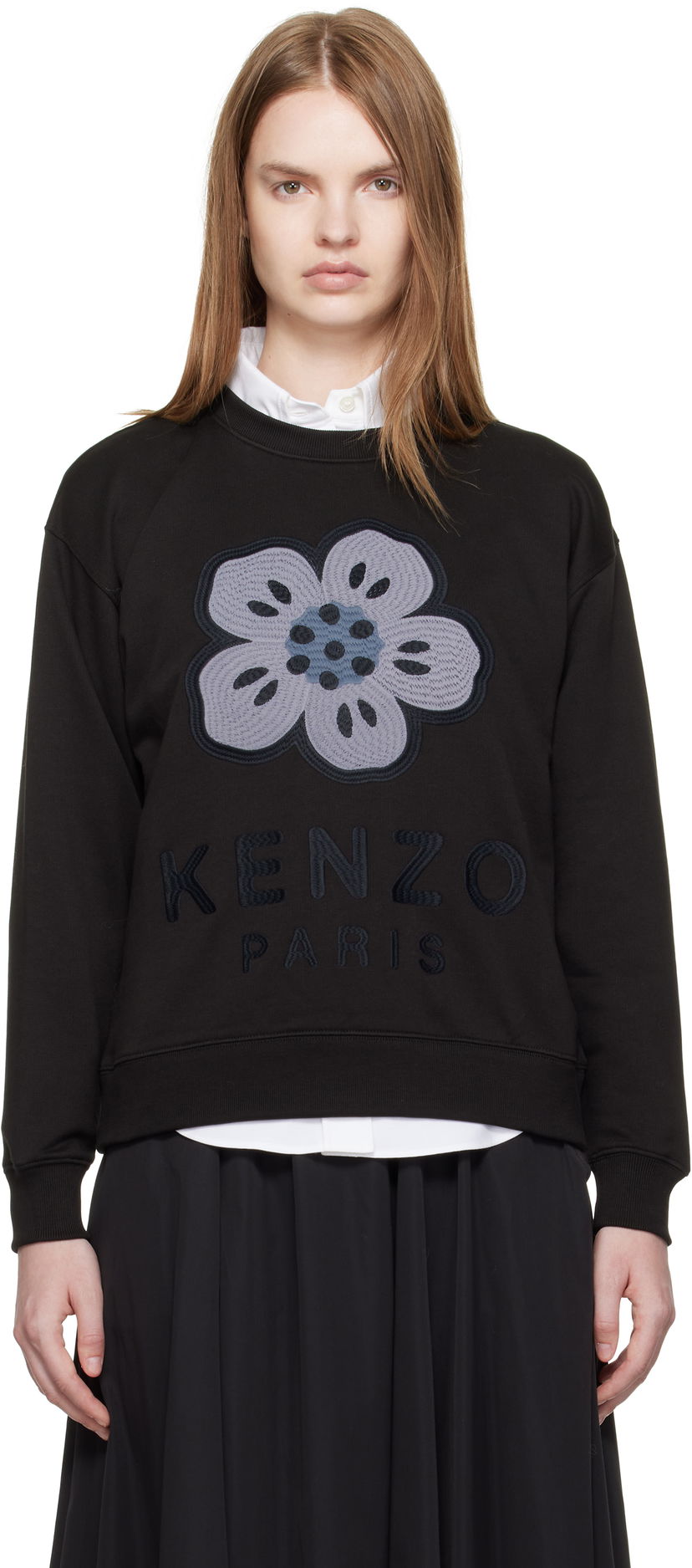 Sweatshirt KENZO Kenzo Paris 'Boke Flower' Embroidered Sweatshirt Sort | FF62SW2554MF