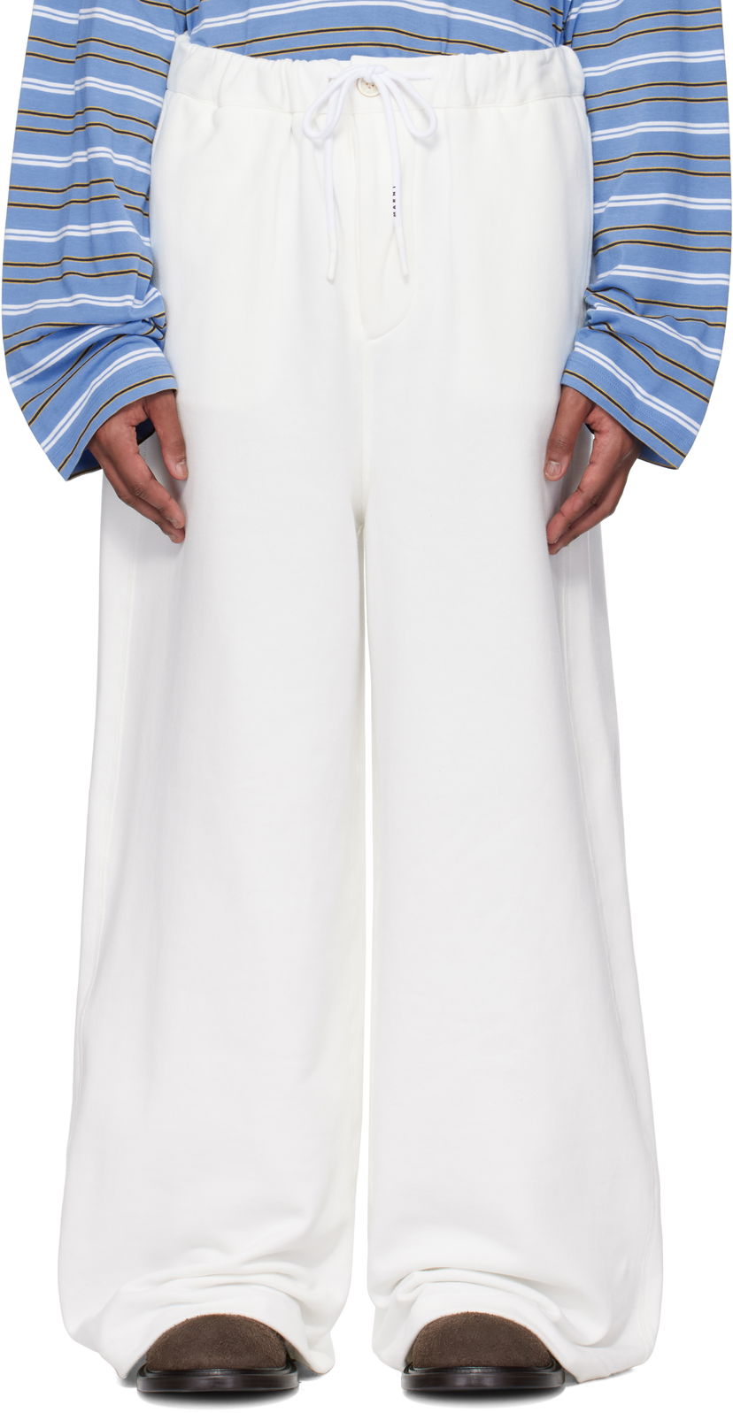 Joggingbukser Marni Marni Loopback Sweatpants Hvid | PJMU0070A0 UTC275