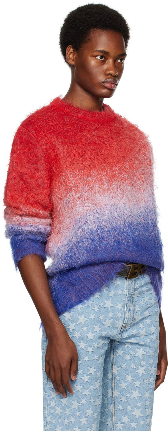 Sweater ERL ERL Gradient Knit Sweater Rød | ERL06N005, 1