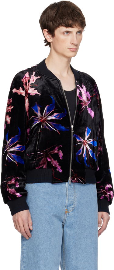 Bomberjakke Dries Van Noten Dries Van Noten Floral-print Velvet Bomber Jacket Flerfarvet | 252-020523-2003, 1