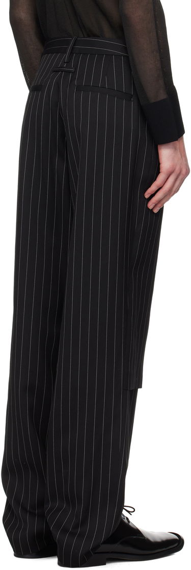 Bukser Jean Paul Gaultier Jean Paul Gaultier 'The Lace-Up Suit' Pinstripe Trousers Sort | 25/33-F-PJ010-C074-0001, 2