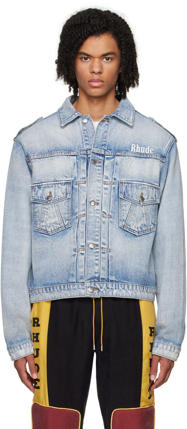 Jakke Rhude Automobil Lamborghini Edition Denim Jacket Blå | RHFW23JA65320032, 0