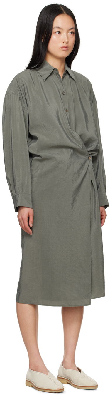 Kjole LEMAIRE Lemaire Twisted Midi Dress Grøn | DR1024 LF208, 1