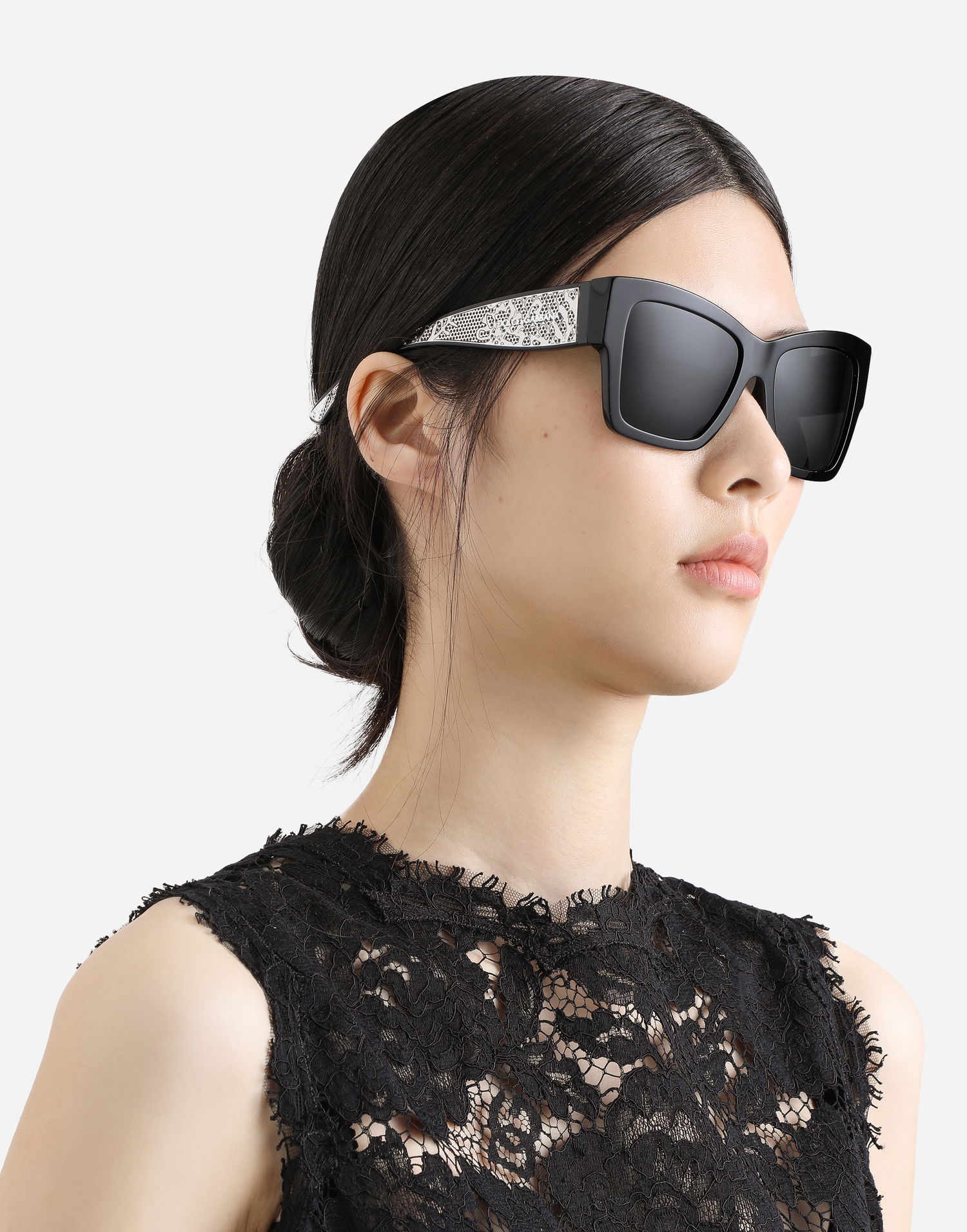 Solbriller Dolce & Gabbana Dolce & Gabbana DG Lace Sunglasses Sort | VG4493VP1879V000, 1