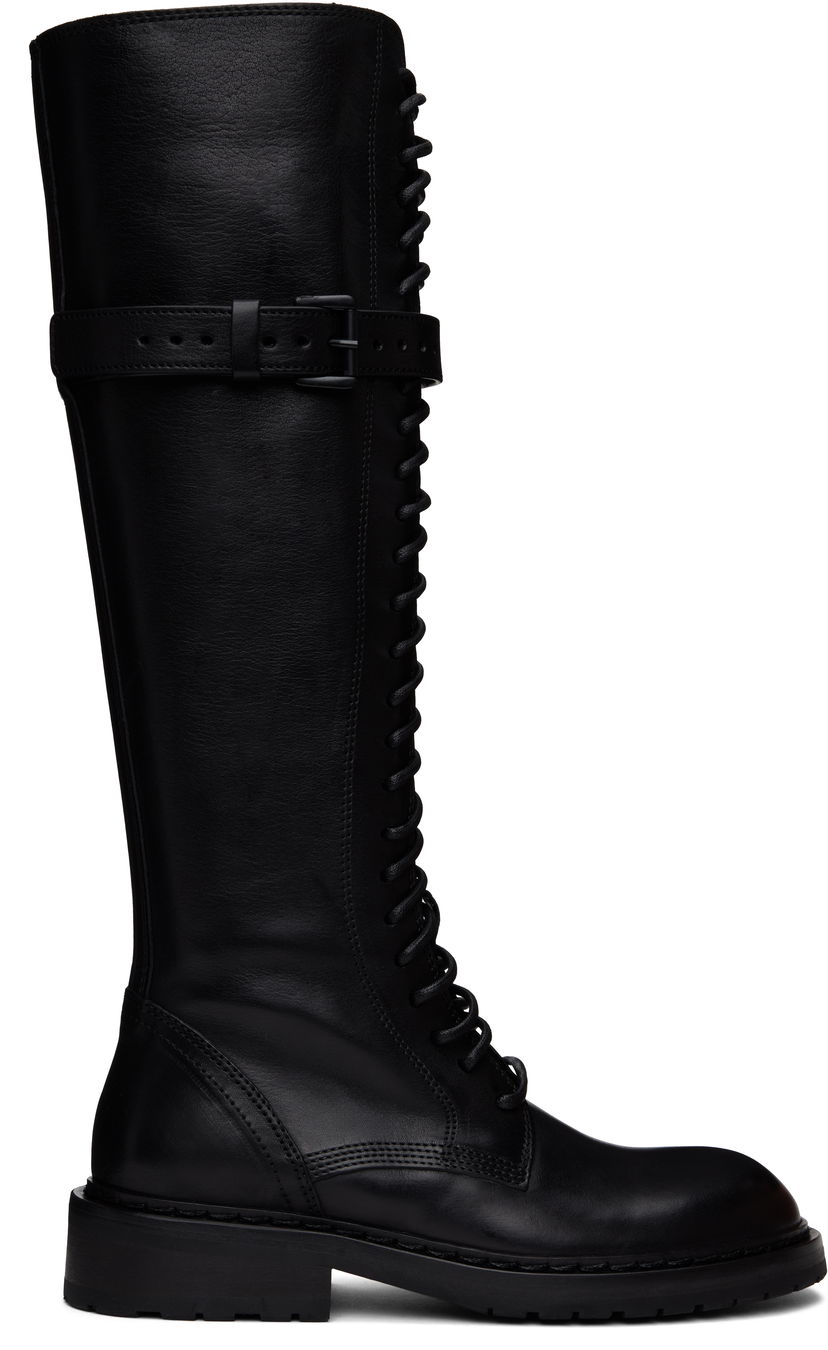 Tøj Ann Demeulemeester Ann Demeulemeester High Danny Tall Boots Sort | B0010063 LT047