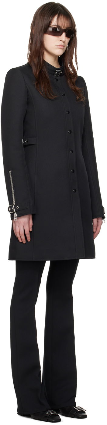 Frakker Courrèges Buckle Detail Coat Sort | 124CMA137PL0077, 1