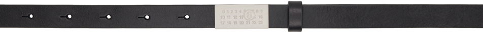 Bælter Maison Margiela MM6 Leather Mini Plaque Belt Sort | SA5TP0011 P5553, 0