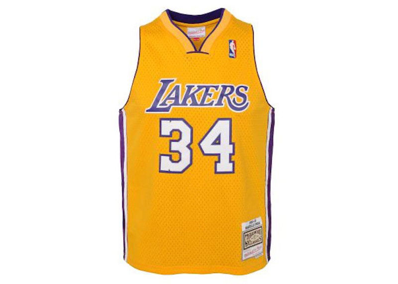 Jersey Mitchell & Ness Mitchell & Ness Los Angeles Lakers Shaquille O'Neal 1999-00 Swingman Jersey Gul | 9N2B7BHM0-LAKSO-Y99