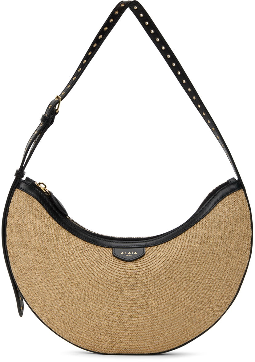 Skuldertaske Alaïa One Piece Demi Lune Shoulder Bag Beige | AA1S02731CA291