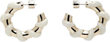 Øreringe LANVIN Lanvin Melodie Candy Twisted Hoop Earrings Hvid | AW-CJFBO5-ENCY-P25, 0