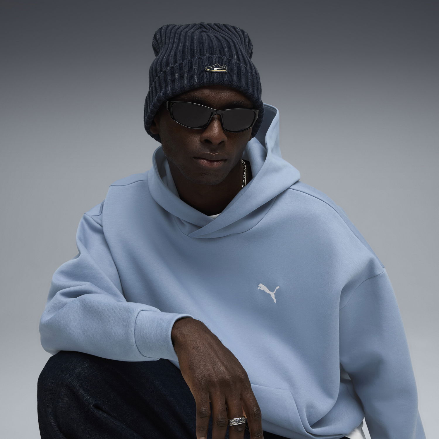 Beanie Puma Premium Essentials Ribbed Beanie Mørkeblå | 026394_02, 1
