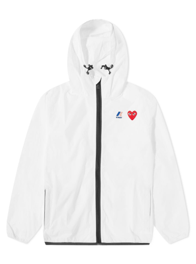Vindjakke Comme des Garçons K-Way x Full Zip Packable Jacke Hvid | P1J501-3