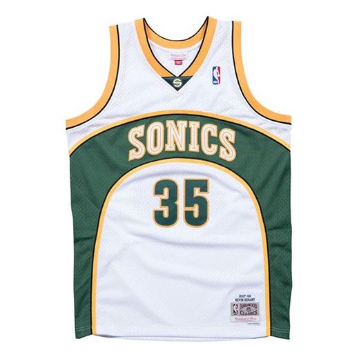Jersey Mitchell & Ness Mitchell & Ness Sonics Kevin Durant Jersey Hvid | SMJYGS18211-SSUWHIT07KDU
