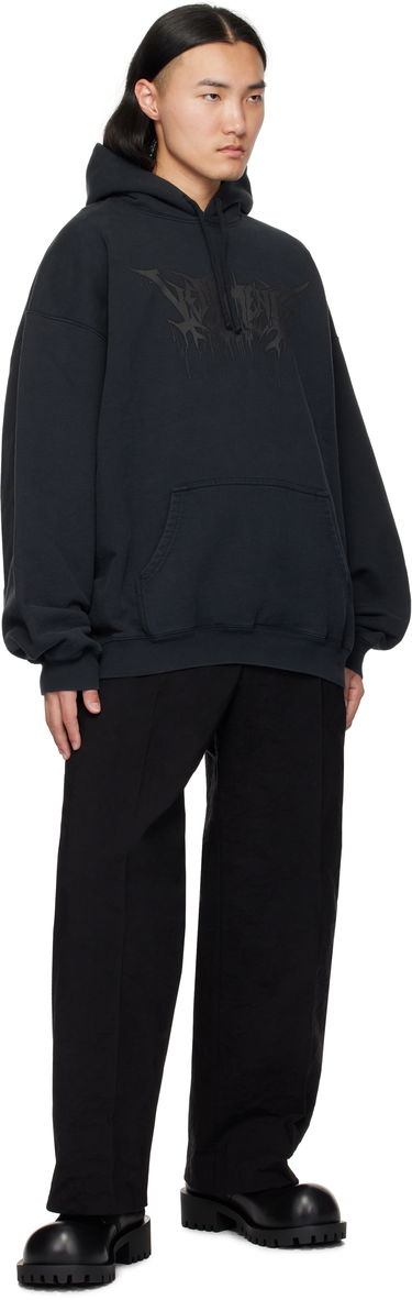 Sweatshirt VETEMENTS Vetements Drip Metal Oversized Hoodie Sort | UA66HD730B, 3