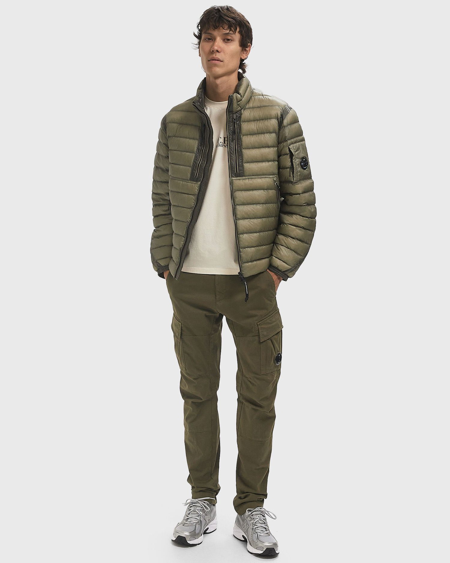 Puffer jakke C.P. Company Medium Padded Jacket Grøn | 19CMOW030A110416A-356, 1