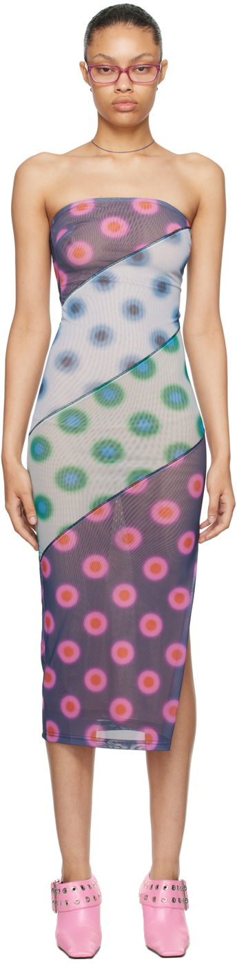 Kjole Miaou Miaou Lila Midi Tube Dress Flerfarvet | 5025PM1PDP, 0