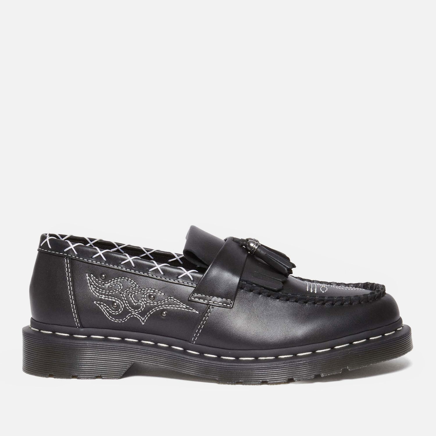 Sneakers og sko Dr. Martens Men's Adrian Gothic Americana Leather Loafers Sort | 31626001, 0