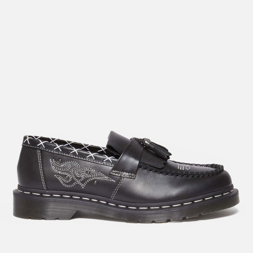 Sneakers og sko Dr. Martens Men's Adrian Gothic Americana Leather Loafers Sort | 31626001