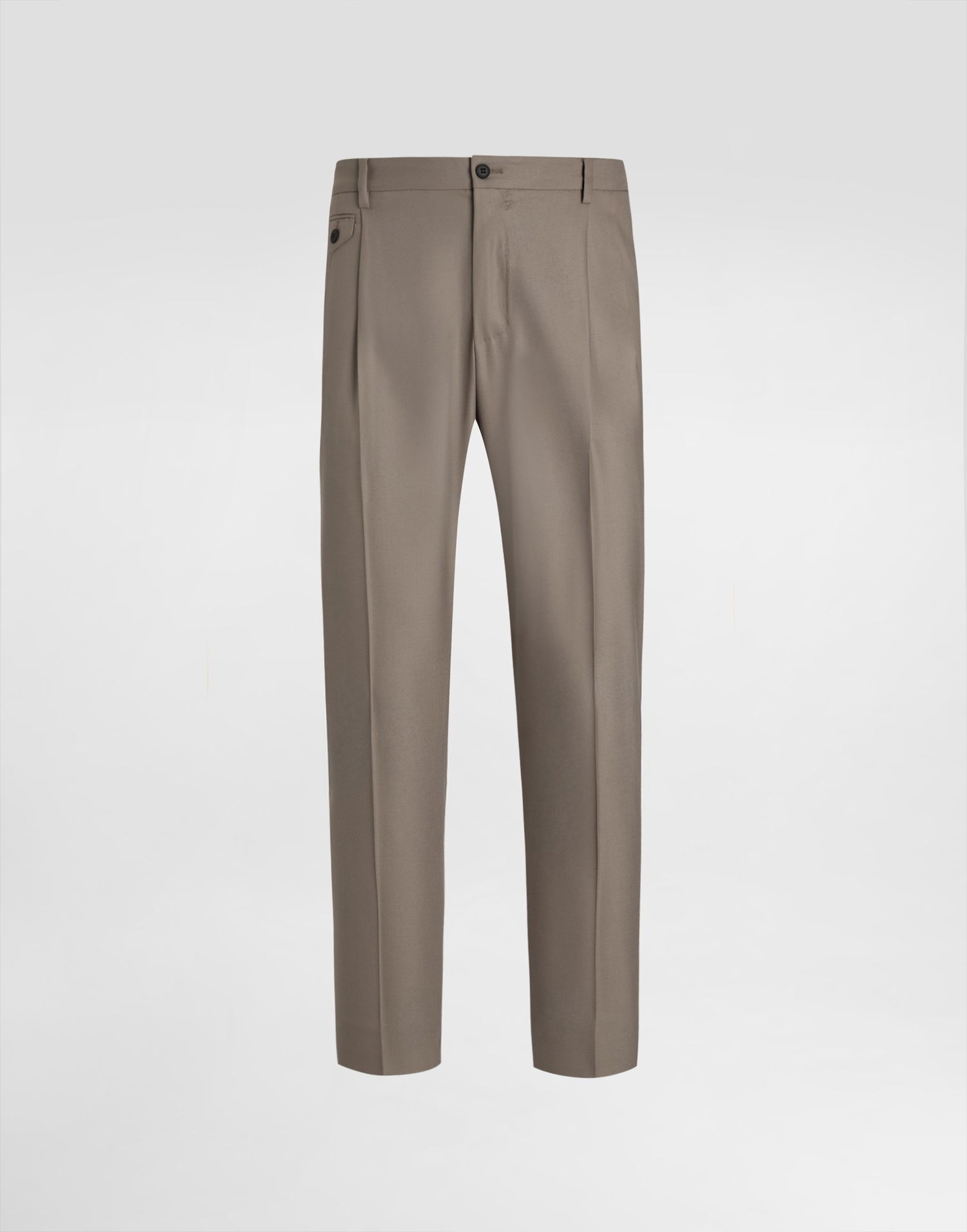 Bukser Dolce & Gabbana Dolce & Gabbana Double-fold Wool Canvas Trousers Beige | GV4EETFURK8M3725, 0