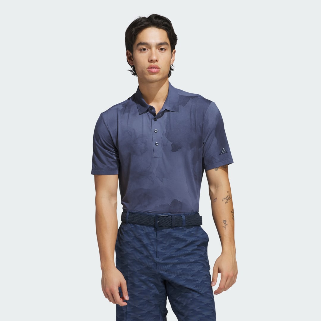 Polo skjorte adidas Performance Ultimate365 Printed Cool Feeling Tour Polo Shirt Blå | IM7895, 0