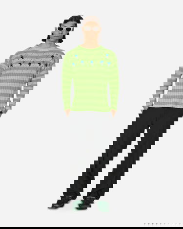 Sweater CORMIO Damagoj Linen Sweater Grøn | CORDAMAGOJ STRIPEDGREEN, 4