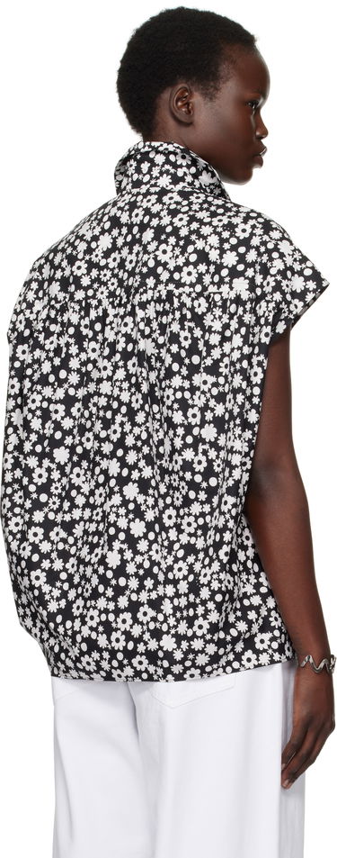 Skjorte Marni Marni Pop Fields Sleeveless Cocoon Shirt Sort | CAMA0565S1 UTC463, 2
