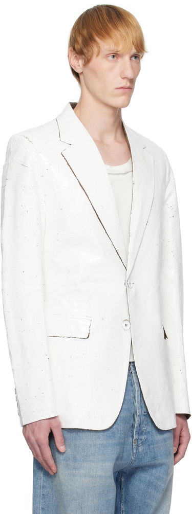 Jakke Maison Margiela MM6 Maison Margiela Painted Blazer Hvid | SH2BN0010 M35437, 1