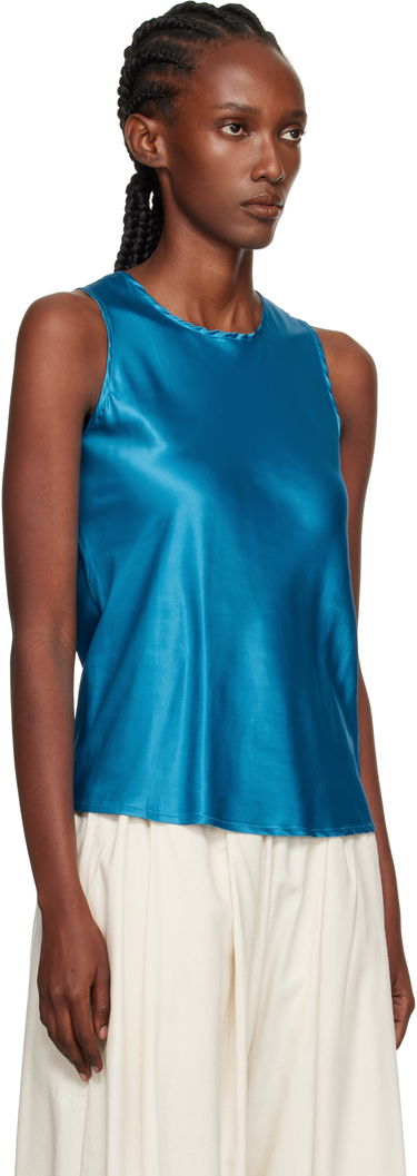 Tanktop Baserange Baserange Dydine Satin Tank Top Blå | TSDYT-EV-AU25, 1