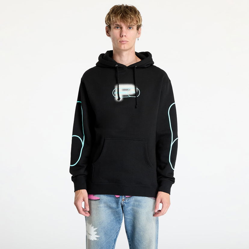Sweatshirt Pleasures Pixel P Hoodie Black Sort | P24F100 BLACK
