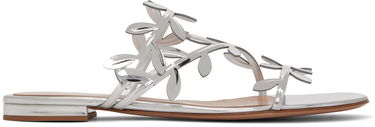 Sneakers og sko Gianvito Rossi Flavia 05 Leaf Detail Slide Sandals Metalisk | G15680-05RIC-MET, 0