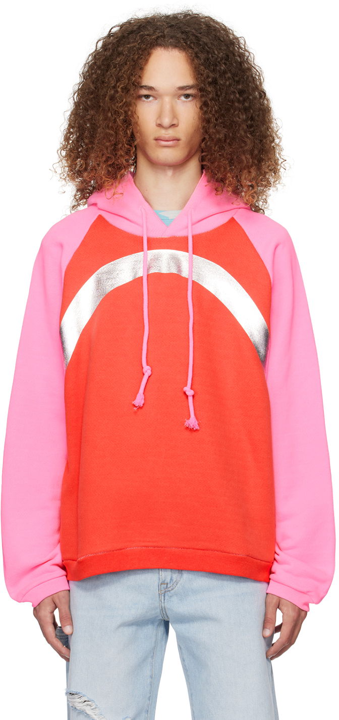 Sweatshirt ERL Rainbow Print Hoodie Rød | ERL07T033, 0