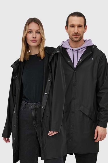 Jakke Rains Long Jacket Sort | 12020.01, 0