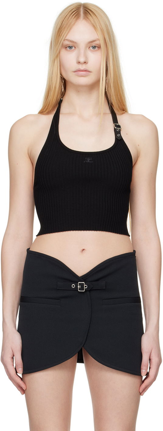 Tanktop Courrèges Courrèges Holistic Buckle Tank Top Sort | 124MTO239FI0001