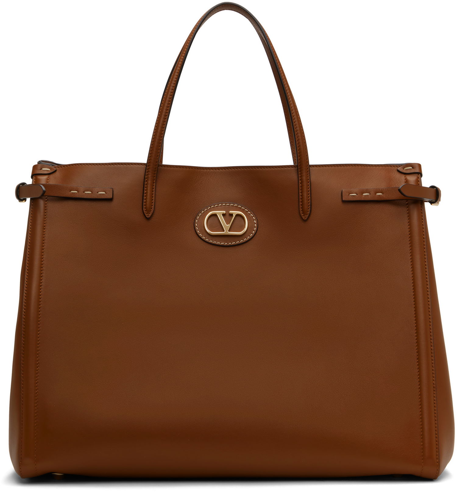 Mulepose Valentino Valentino Garavani Antibes Medium Calfskin Tote Brun | 6W2B0R18CVC, 0