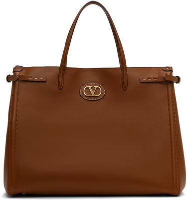 Mulepose Valentino Valentino Garavani Antibes Medium Calfskin Tote Brun | 6W2B0R18CVC, 0
