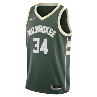Jersey Nike Giannis Antetokounmpo Bucks Icon Edition 2020 NBA Swingman Grøn | CW3672-329, 0